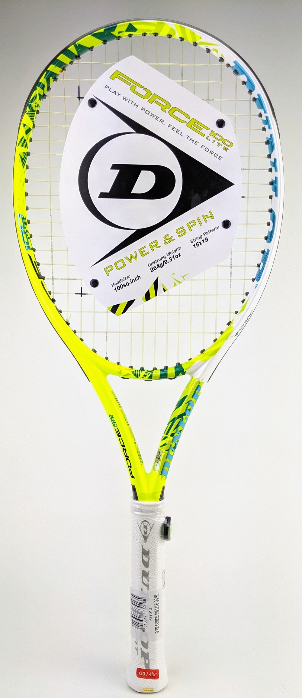 Dunlop TF Force 100 Lite Tennis Racquet Yellow/White Tennis racquets Dunlop 