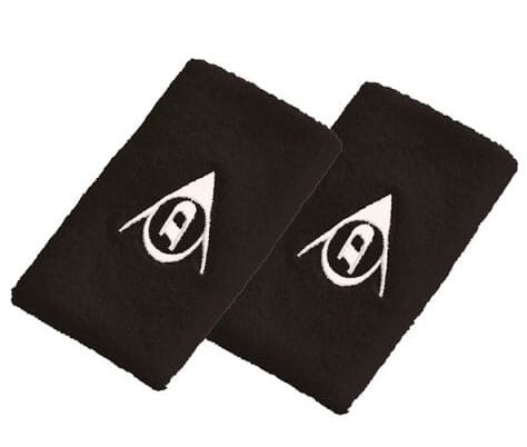 Dunlop Wristband with logo (packet of 2) Wristbands, Headbands Dunlop Black 