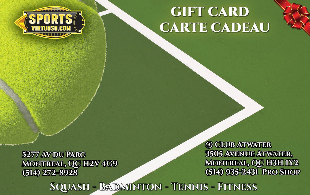 Gift Card - Sports Virtuoso - Tennis Motif Gift Card Sports Virtuoso 
