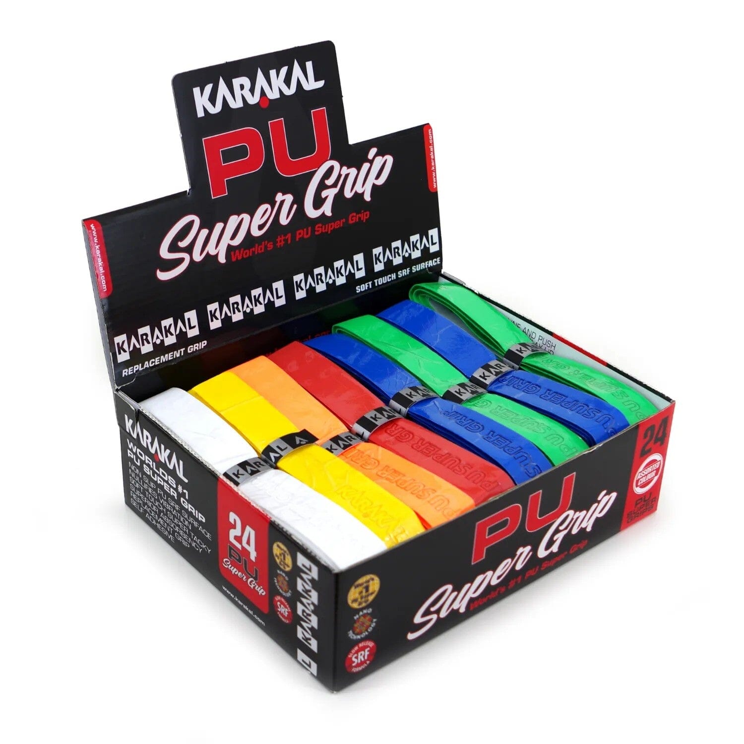 Karakal PU Super Replacement Grip - Box of 24 Grips Karakal Assorted 