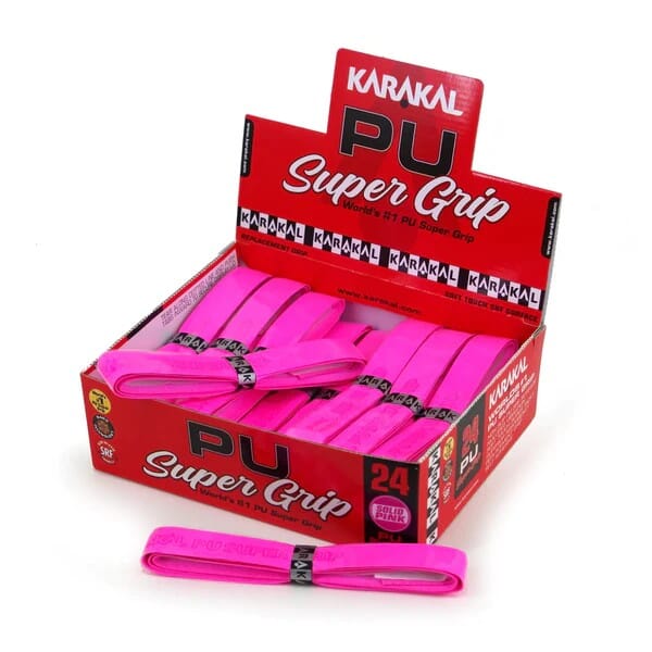 Karakal PU Super Replacement Grip - Box of 24 Grips Karakal Pink 