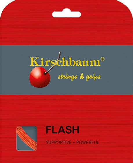 Kirschbaum Flash 125 17g Tennis 12M String Set Tennis Strings Kirschbaum Orange 