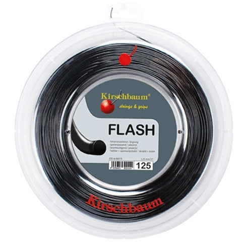 Kirschbaum Flash 125 17g Tennis 200M String Reel Tennis Strings Kirschbaum Black 