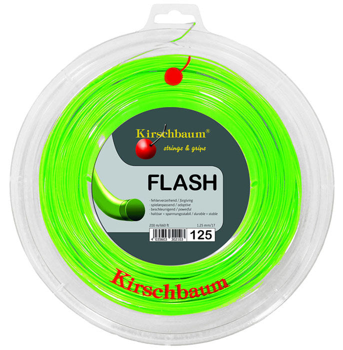 Kirschbaum Flash 125 17g Tennis 200M String Reel Tennis Strings Kirschbaum Green 