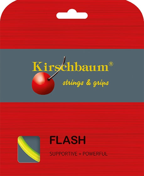 Kirschbaum Flash 130 16g Tennis 12M String Set Tennis Strings Kirschbaum Yellow 