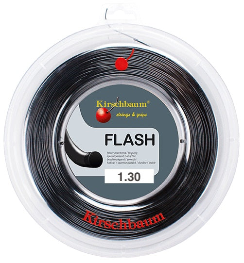 Kirschbaum Flash 130 16g Tennis 200M String Reel Tennis Strings Kirschbaum Black 
