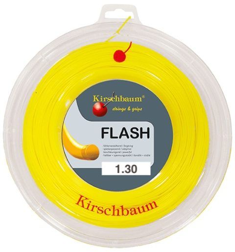 Kirschbaum Flash 130 16g Tennis 200M String Reel Tennis Strings Kirschbaum Yellow 