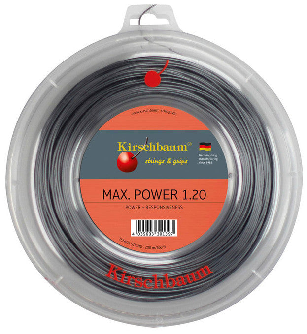 Kirschbaum Max Power 120 18g Tennis 200M String Reel Tennis Strings Kirschbaum 