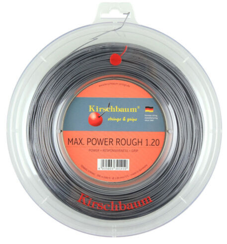 Kirschbaum Max Power Rough 120 18g Tennis 200M String Reel Tennis Strings Kirschbaum 