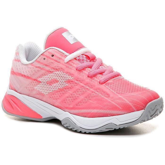 Lotto Mirage 300 ALR Junior Clay Tennis Shoes Vicky Pink/All White KidsTennisShoes Lotto 