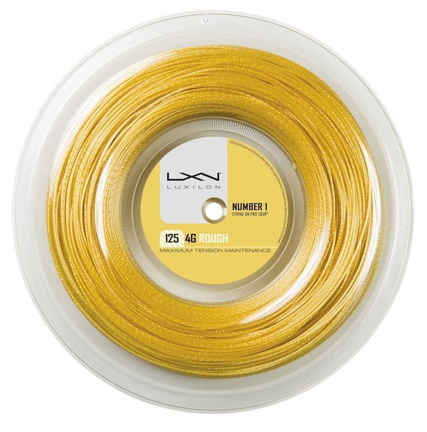 Luxilon 4G Rough 16Lg Gold Tennis 200M/660ft String Reel Tennis Strings Luxilon 