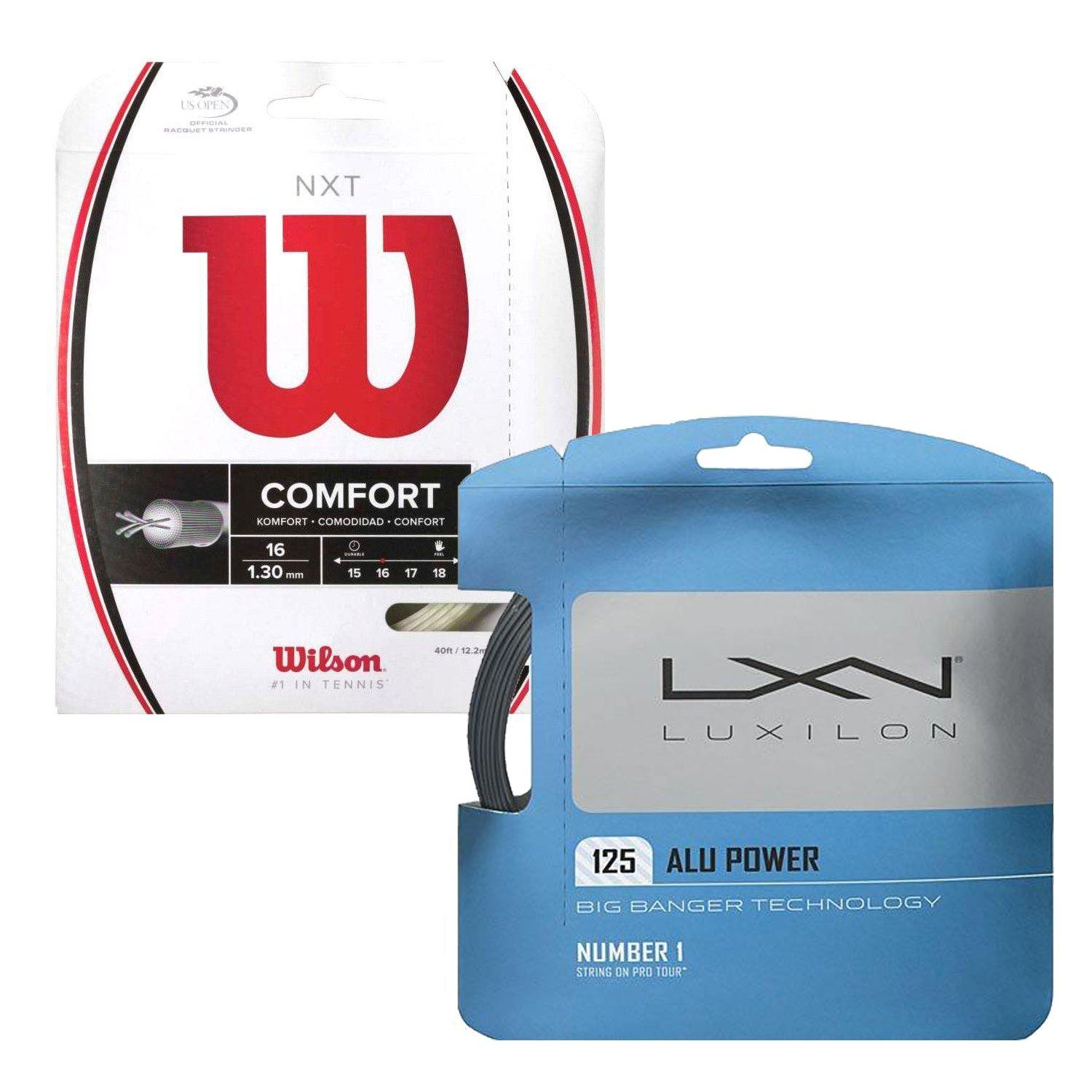 Luxilon Alu Power 125 + Wilson NXT 130 Hybrid Tennis Stringing Service Tennis Stringing Service Wilson 