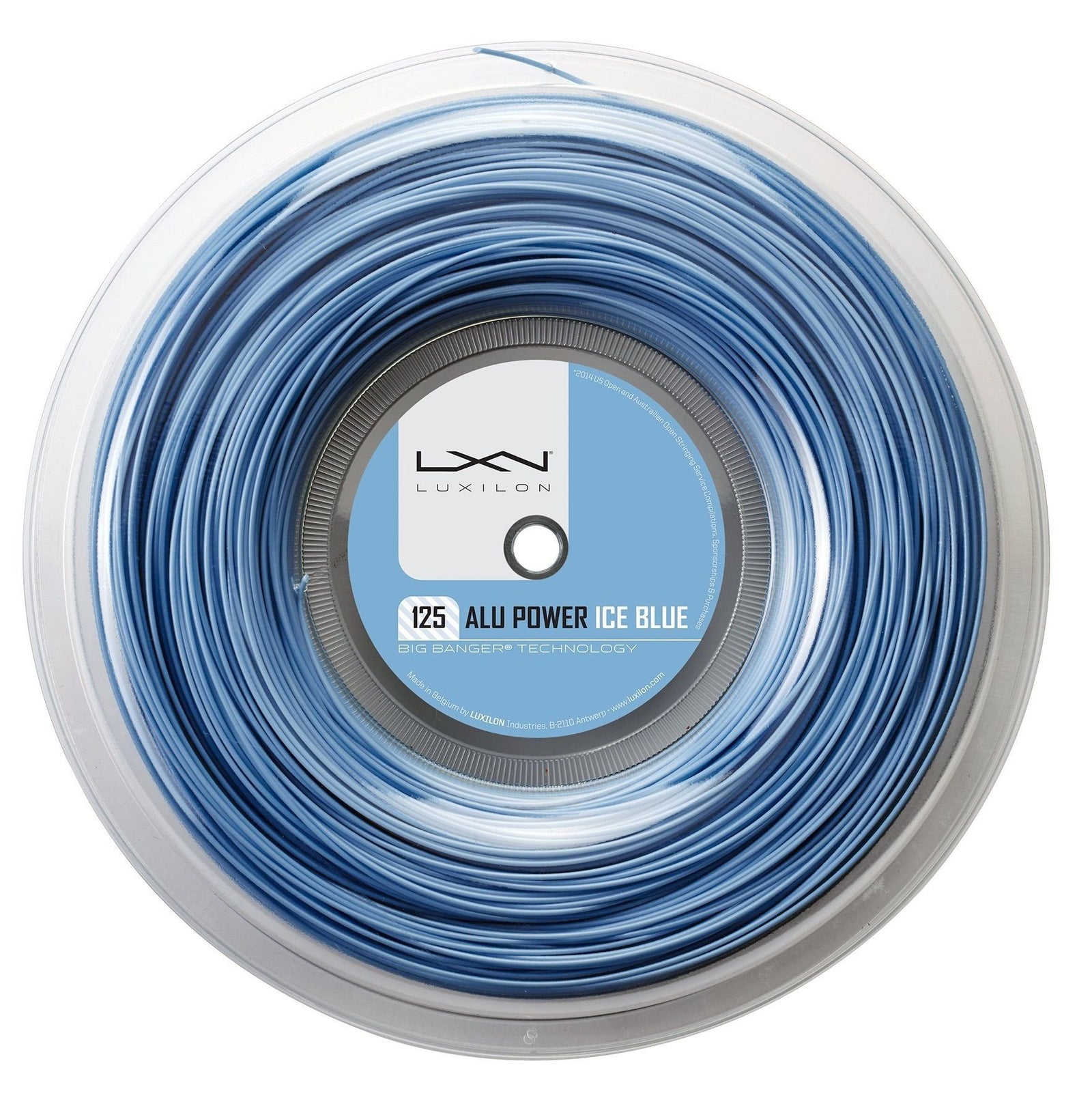 Luxilon Alu Power Ice Blue 125 16Lg Silver Tennis 220M/726ft String Reel Tennis Strings Luxilon 