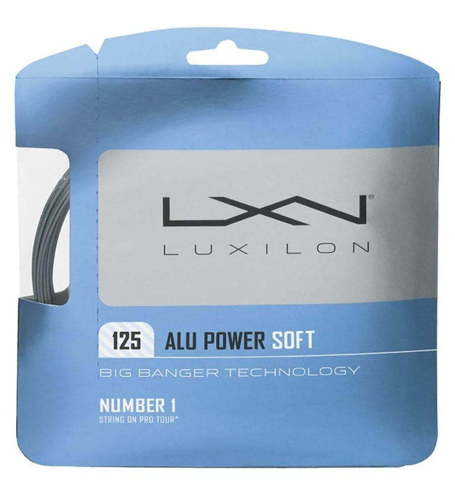 Luxilon Alu Power Soft 125 16Lg Silver Tennis 12M String Set Tennis Strings Luxilon 