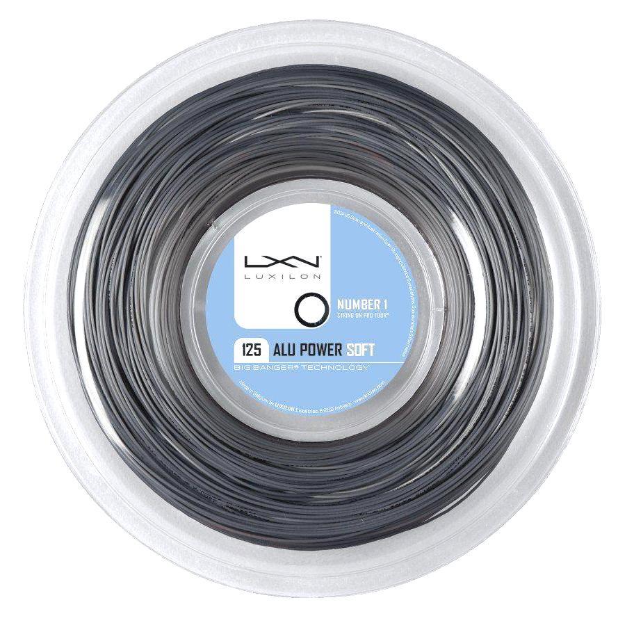 Luxilon Alu Power Soft 125 16Lg Silver Tennis 200M/660ft String Reel Tennis Strings Luxilon 