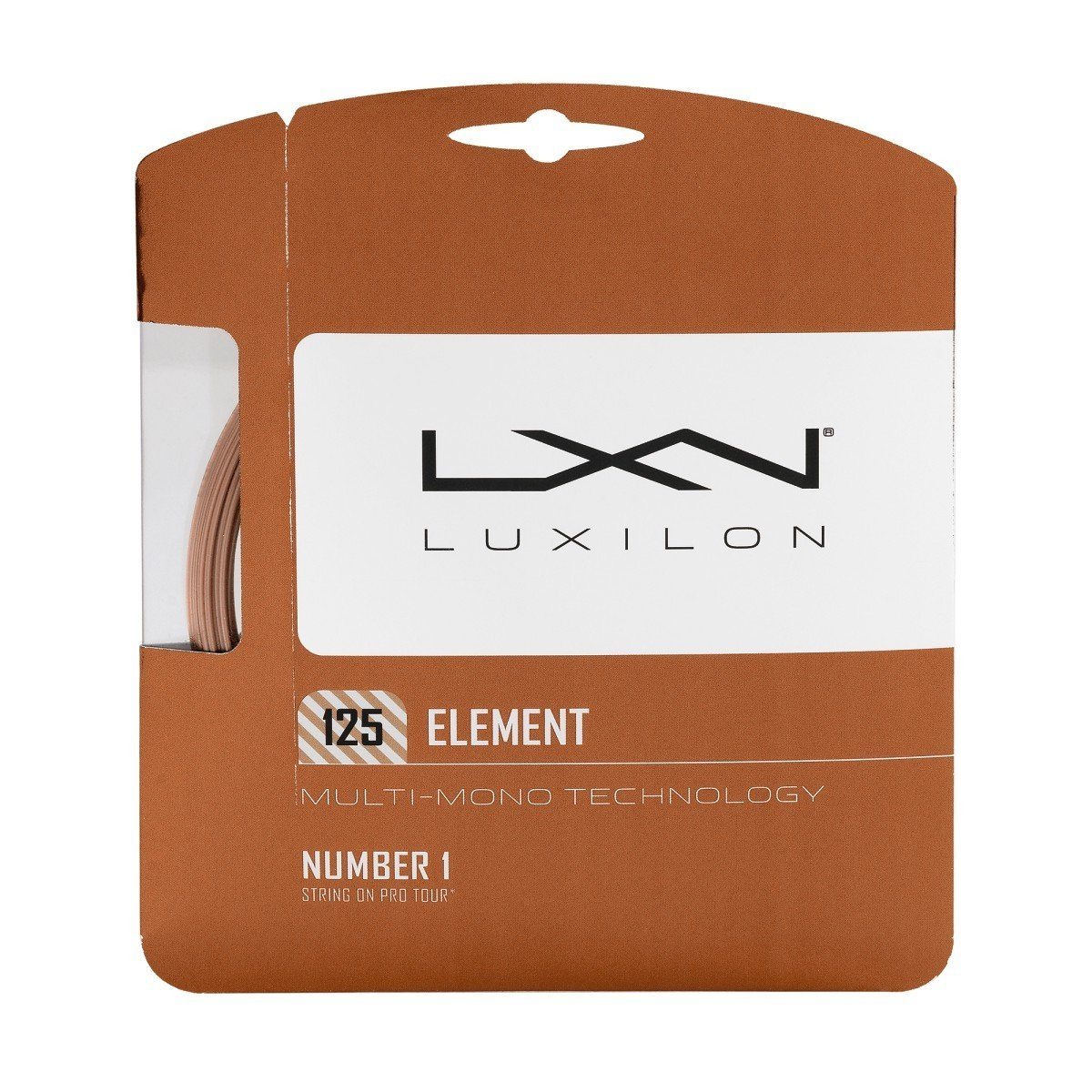 Luxilon Element 125 Brown Tennis 12M String Set Tennis Strings Luxilon 