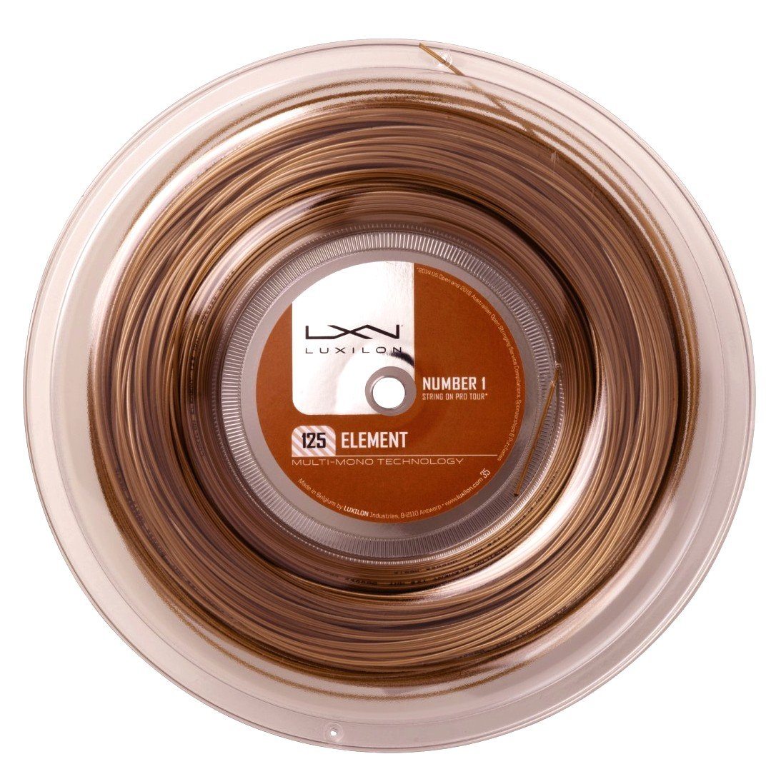Luxilon Element 125 Brown Tennis 200M/660ft String Reel Tennis Strings Luxilon 