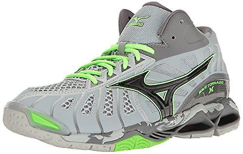 Mizuno Wave Tornado X Mid Grey/Green Gecko Men's indoor court shoes Men's Court Shoes Mizuno 