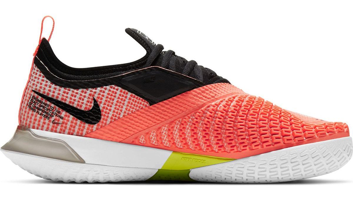 Nike React Vapor NXT HC Tennis Unisex Shoes CV0742-101 White/Black/Mango Volt Women's Tennis Shoes Nike 
