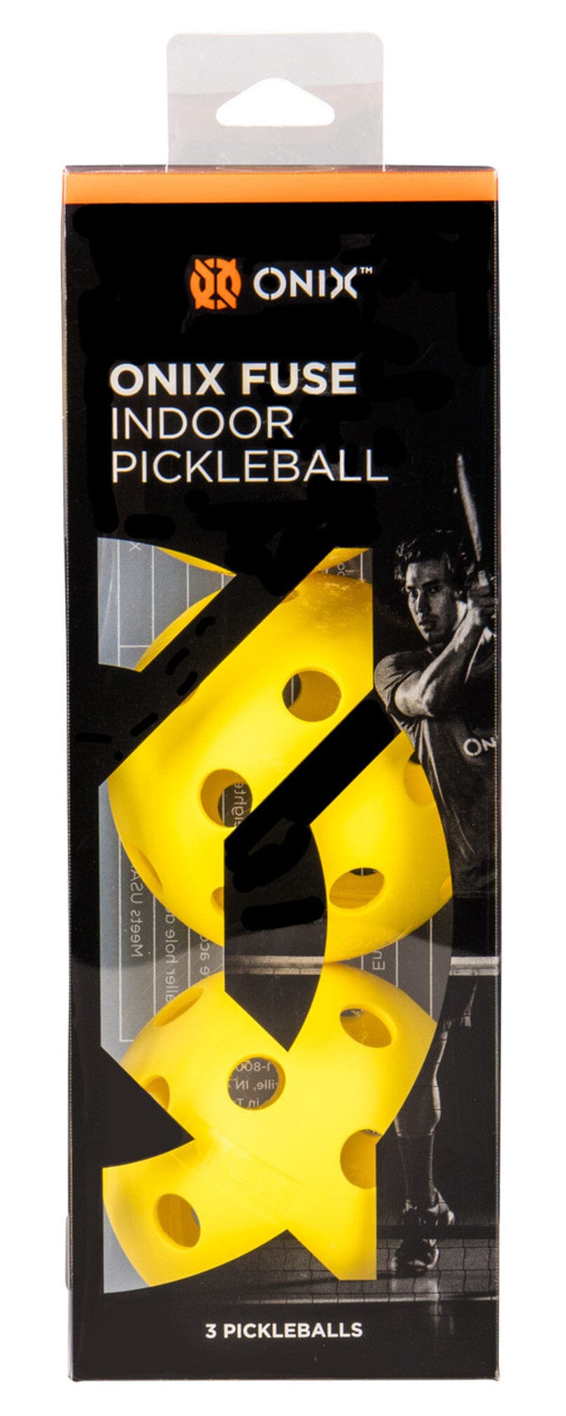 Onix Fuse Pickleball Indoor Ball 3-pack Pickleball Balls Onix Yellow 
