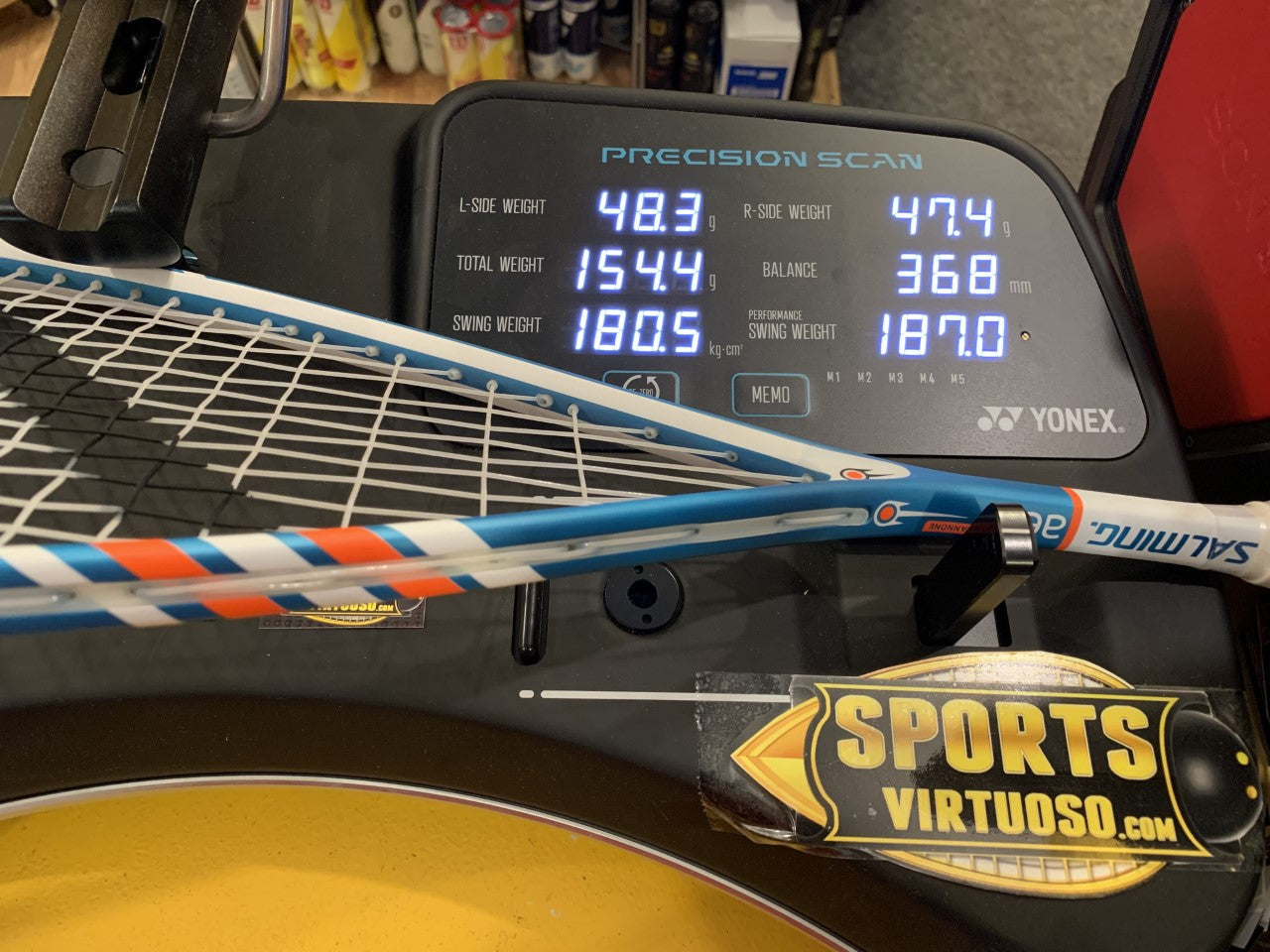 Salming Aero Cannone Biscaya Blue Squash Racquet Squash Racquets Salming 