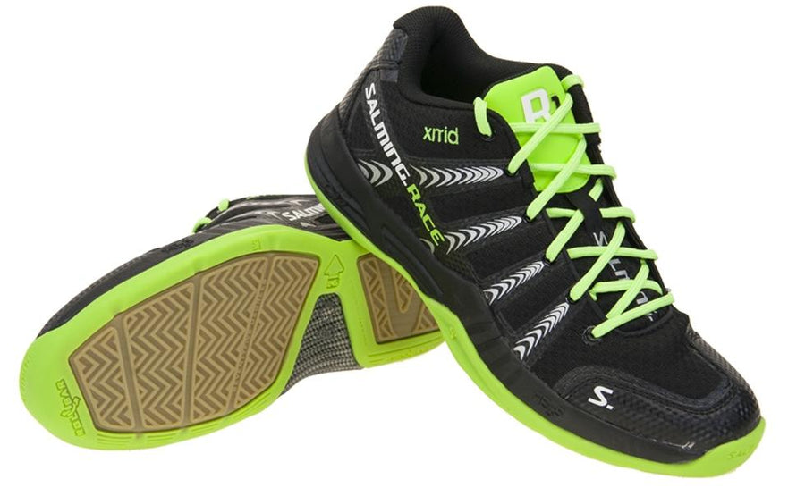 Salming Race R1 Mid Black/Green Mens shoes Men's Court Shoes Salming 