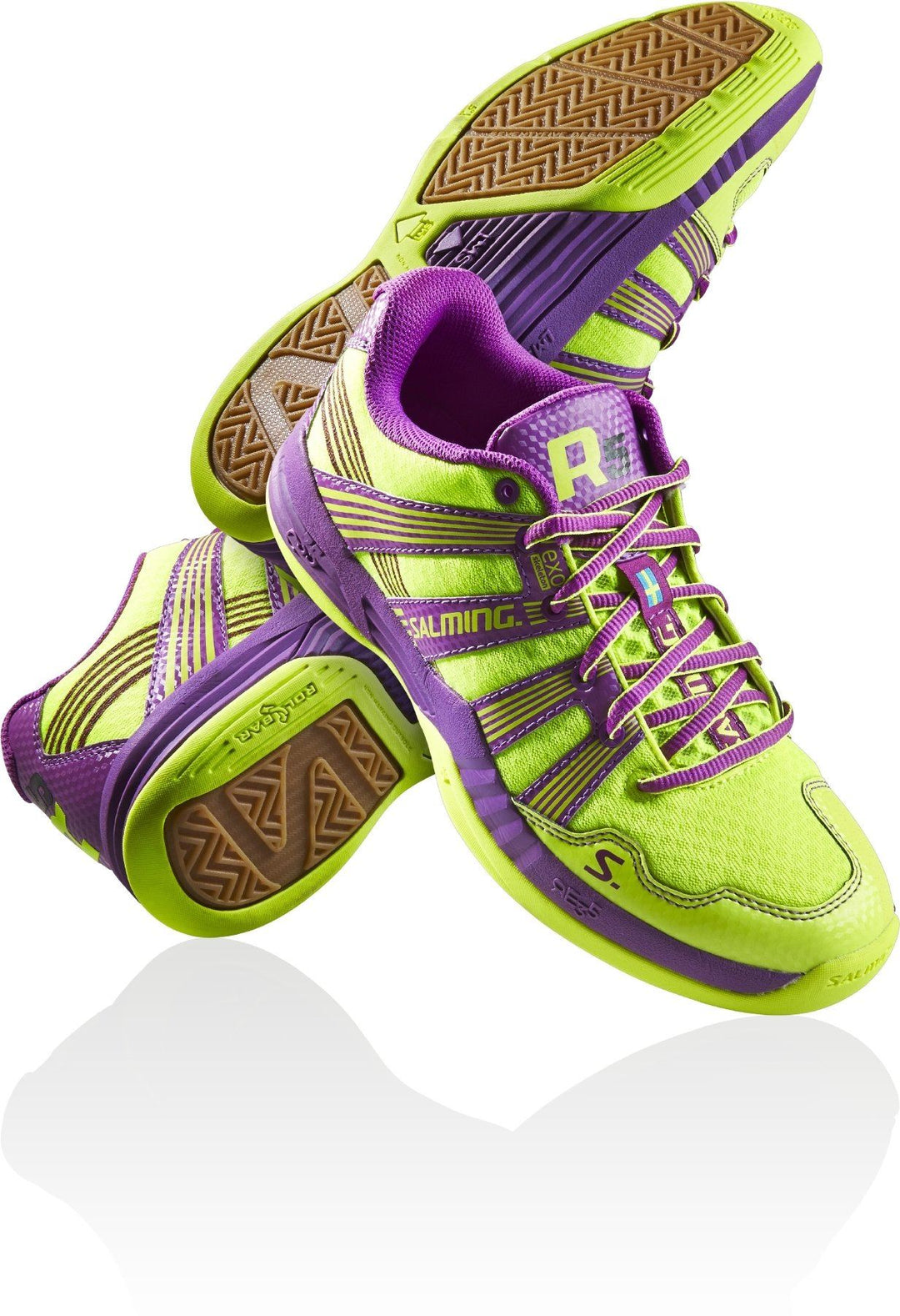 Salming Race R5 3.0 Womens Safety Yellow/Purple Women's Court Shoes Salming 
