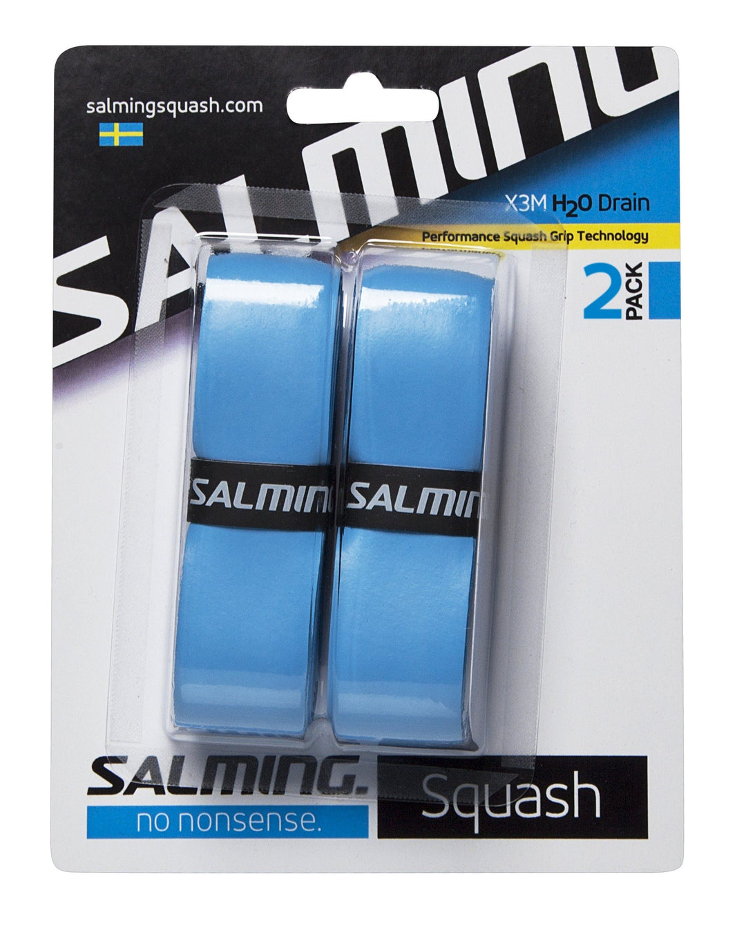 Salming X3M H2O Drain 2 Pack Replacement Grip Grips Salming Light Blue 
