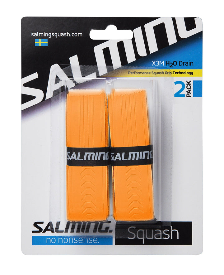 Salming X3M H2O Drain 2 Pack Replacement Grip Grips Salming Orange 