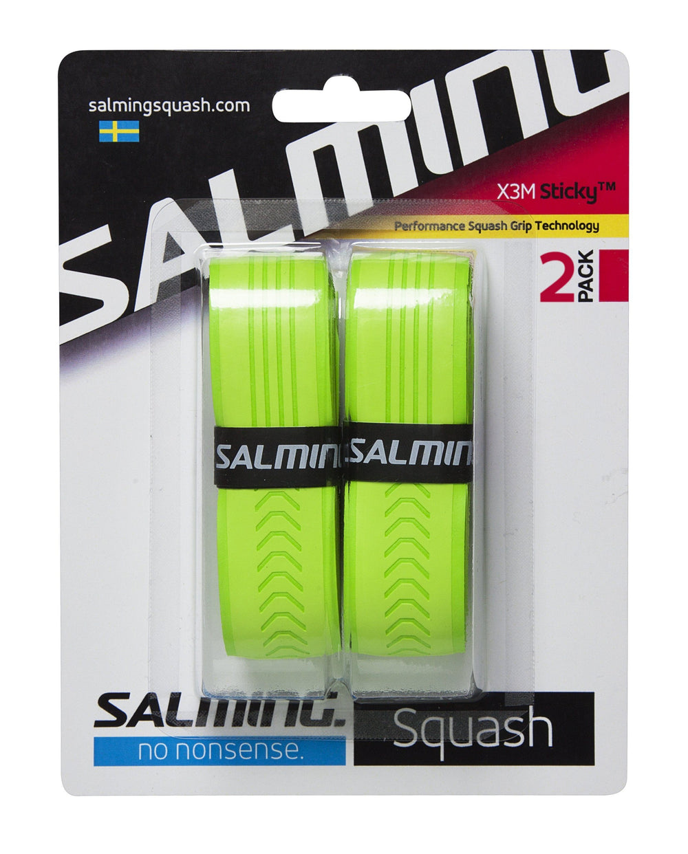 Salming X3M Sticky 2 Pack Replacement Squash Grip Grips Salming Lime 