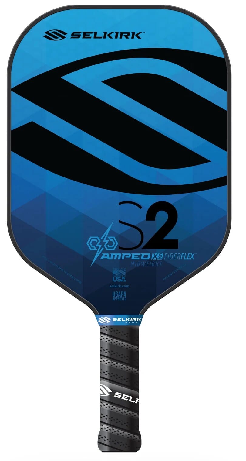 Selkirk Amped S2 Pickleball Paddles Selkirk Medium (7.8-8.2oz) Blue 