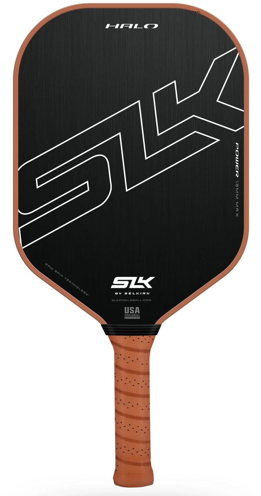 Selkirk SLK Halo Pickleball Paddle Power Max Pickleball Paddles Selkirk Medium (7.8-8.2oz) Brown Black 