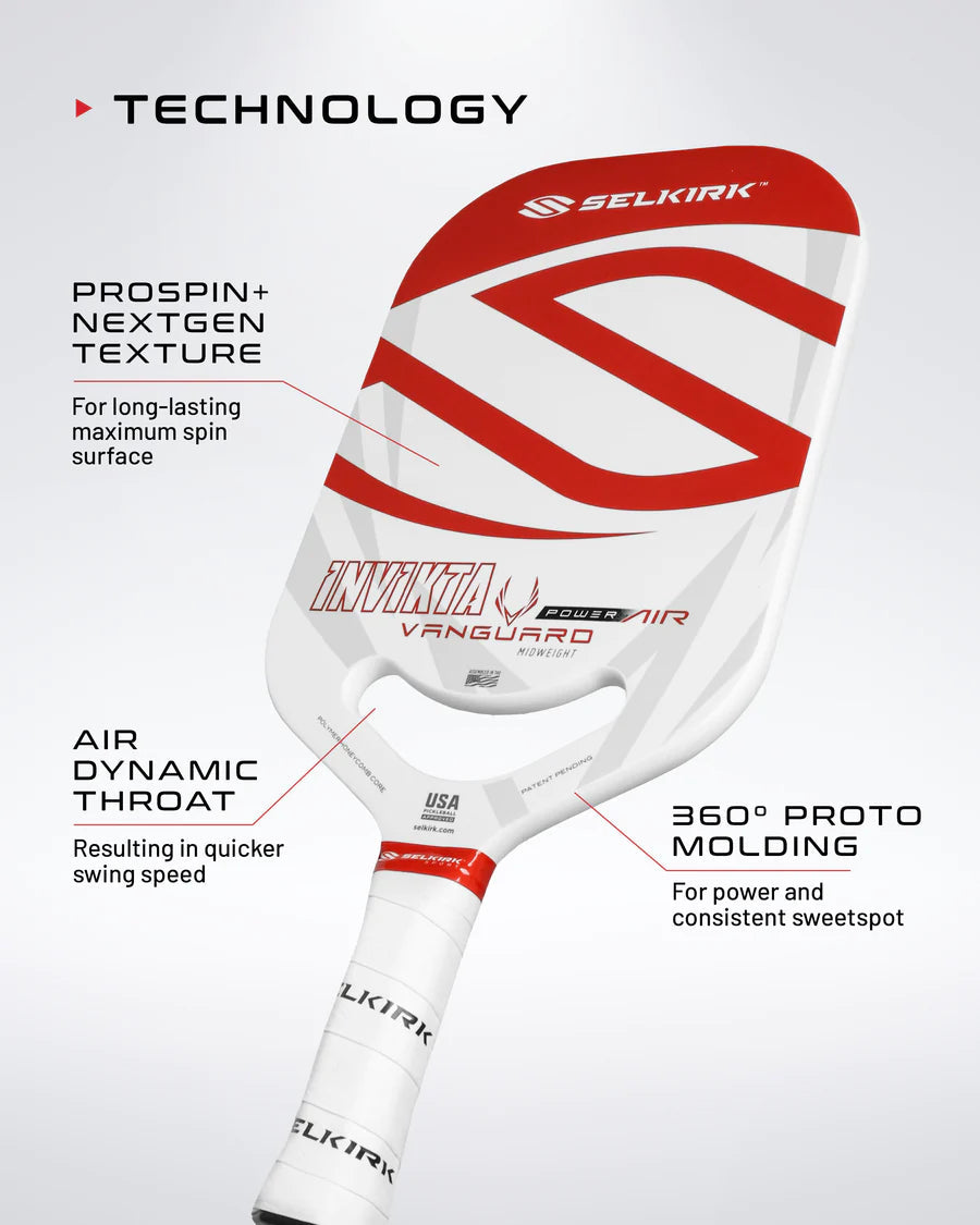 Selkirk Vanguard Power Air Epic Pickleball Paddle Pickleball Paddles Selkirk Medium (7.8-8.2oz) Red 