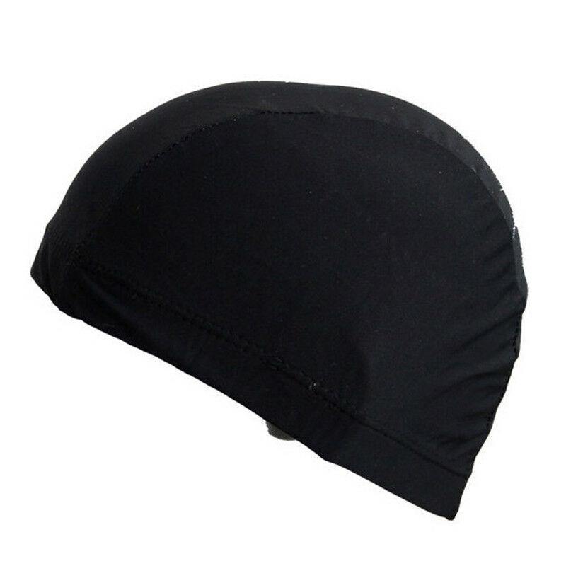 Soft Cap Lycra Fabric Waterproof Hat / Swimming Cap Swimmwear sportsvirtuoso Black 