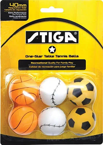 Stiga 1 Star Table Tennis Balls (pack of 6) Ping-pong balls Cornilleau 