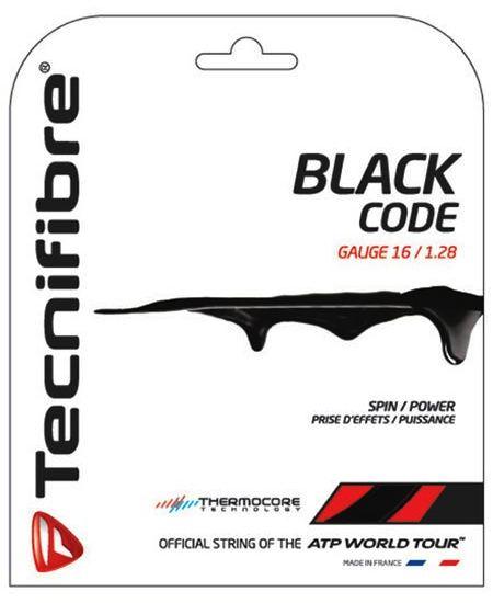 Tecnifibre Black Code 16g Tennis 12M String Set Tennis Strings Tecnifibre 