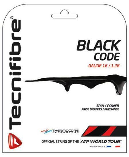 Tecnifibre Black Code 17g Tennis 12M String Set Tennis Strings Tecnifibre 