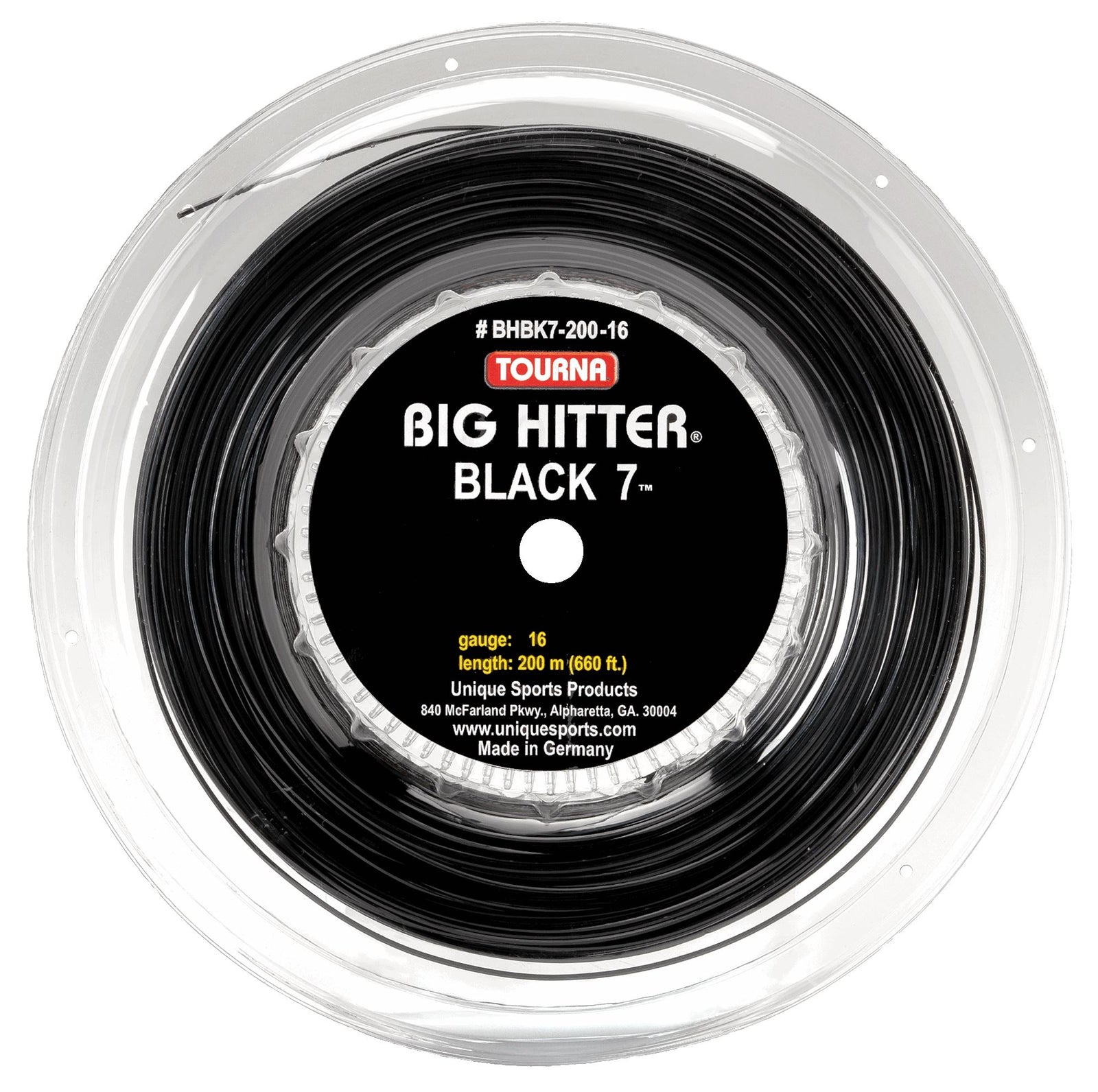 Tourna Big Hitter Black 7 16g Tennis 200m String Reel Tennis Strings Tourna 