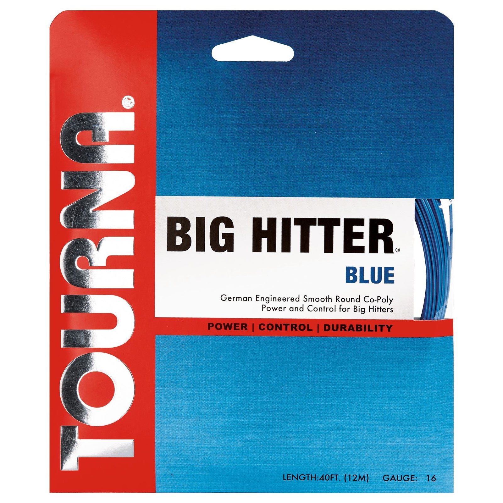 Tourna Big Hitter Blue 16g Tennis 12m String Set Tennis Strings Tourna 