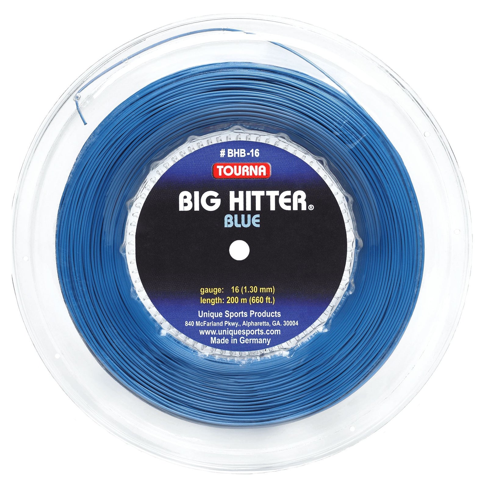 Tourna Big Hitter Blue 16g Tennis String 200m Reel Tennis Strings Tourna 