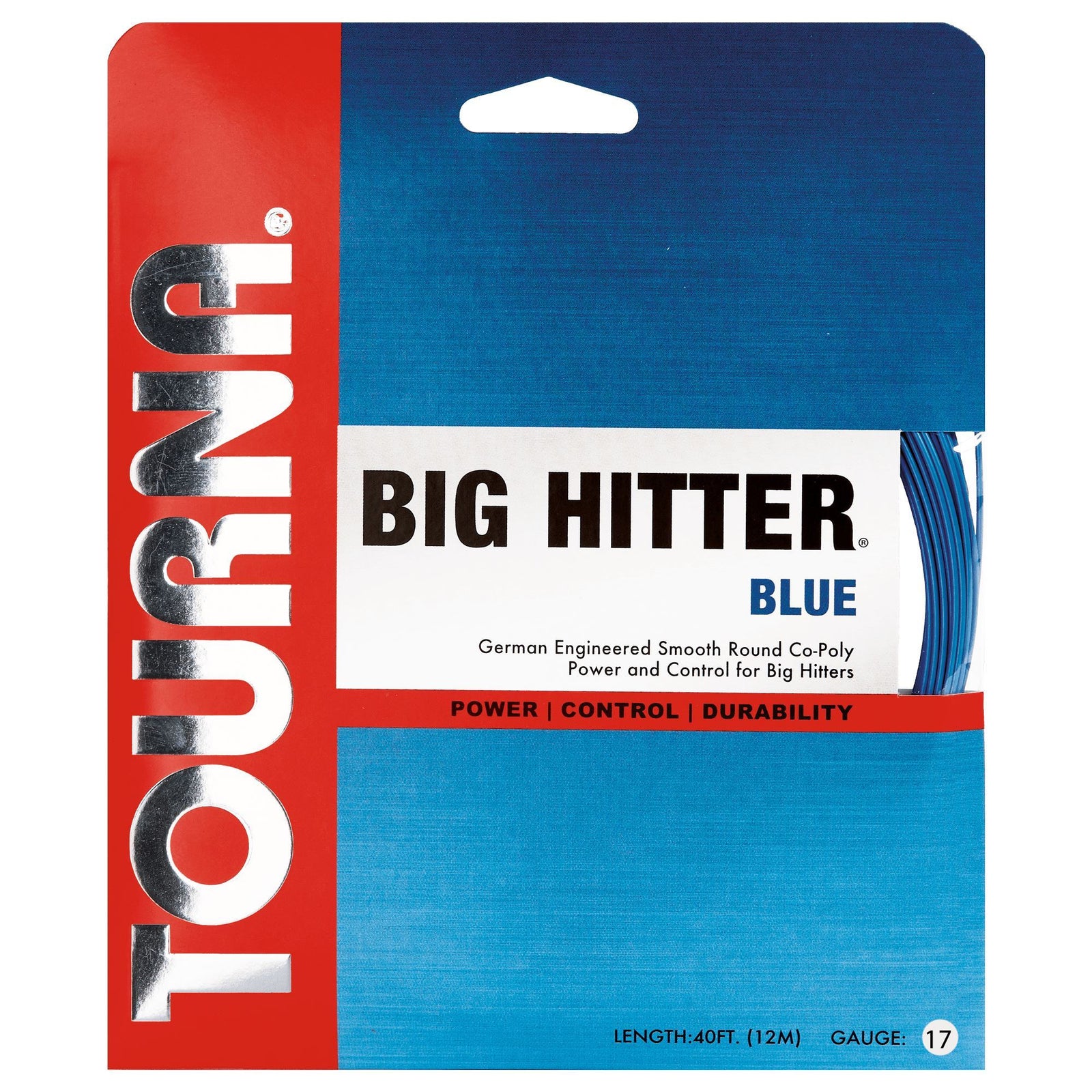 Tourna Big Hitter Blue 17g Tennis 12m String Set Tennis Strings Tourna 