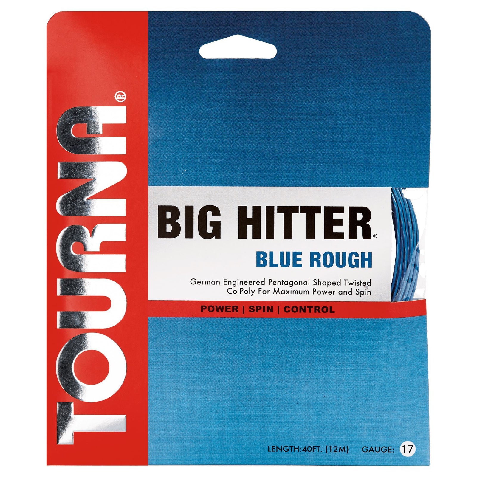Tourna Big Hitter Blue Rough 17g Tennis String 12m Set Tennis Strings Tourna 