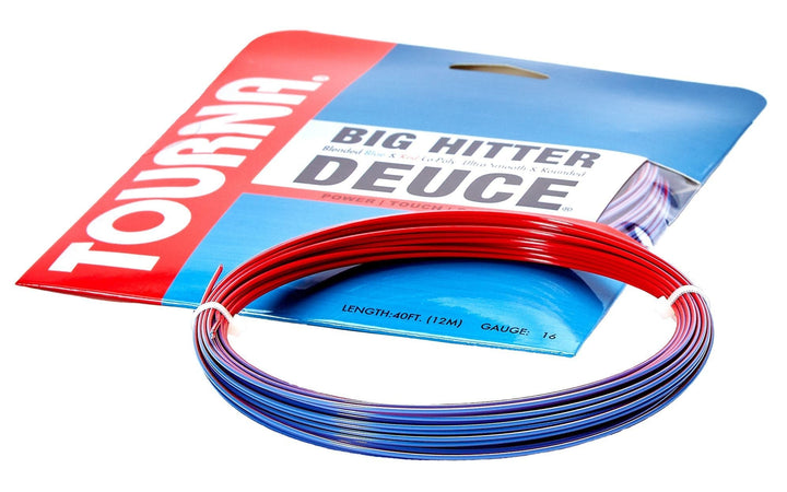 Tourna Big Hitter Deuce Blue-Red 17g Tennis 12m String Set Tennis Strings Tourna 