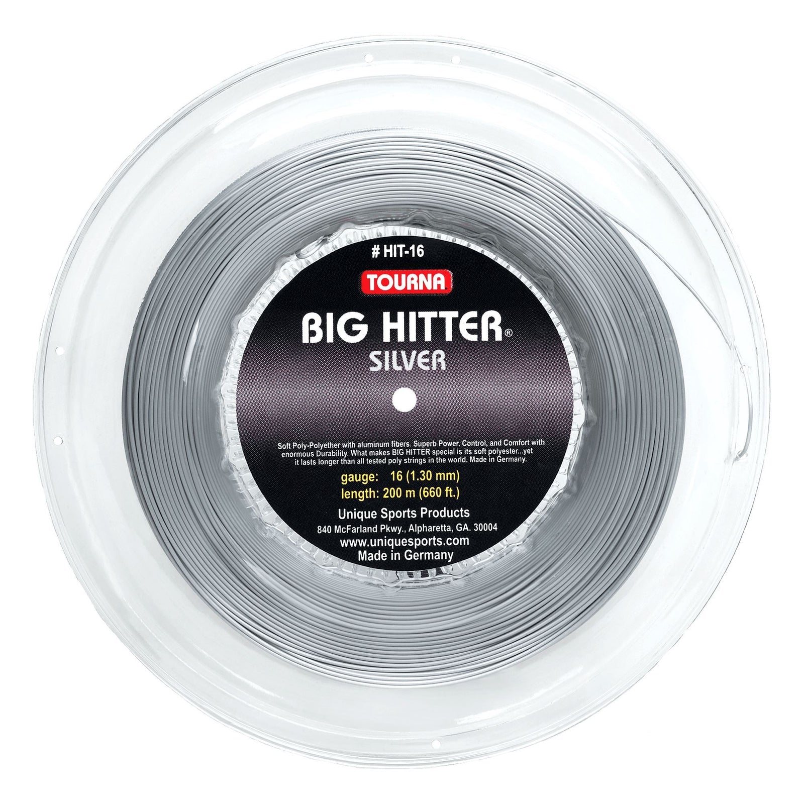 Tourna Big Hitter Silver 7 Tour 17g Tennis 200m String Reel Tennis Strings Tourna 