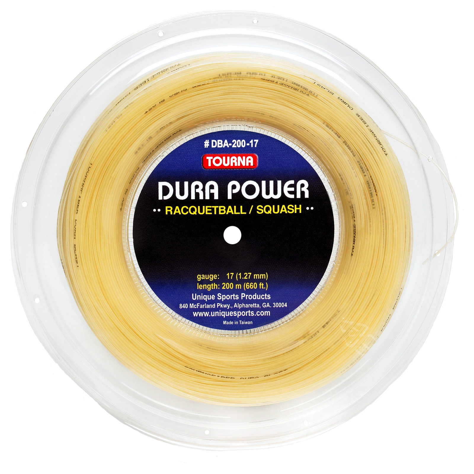 TOURNA DURA POWER Racquetball REEL – 17 g Squash Strings Tourna 