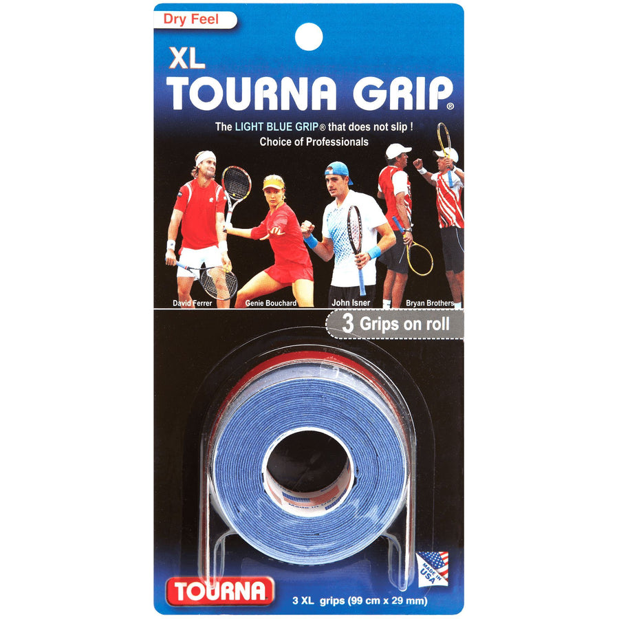 Tourna Grip XL Dry Feel 3-pack Overgrips TG-1-XL Grips Tourna 