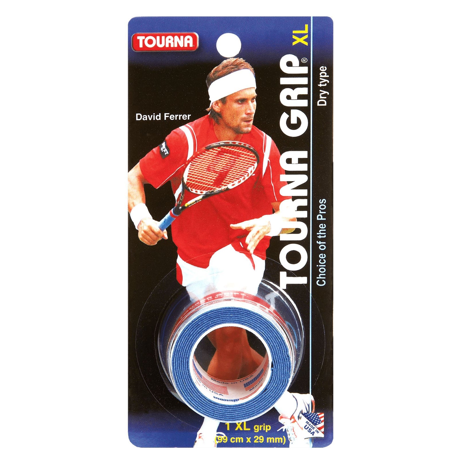 Tourna Grip XL Dry Feel Single Overgrip TG-S-B Grips Tourna 
