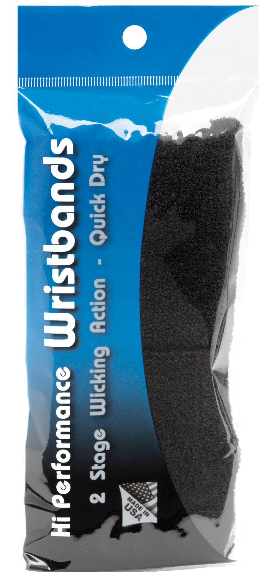 Tourna Hi Performance Wristband 2-pack Wristbands, Headbands Tourna Black 