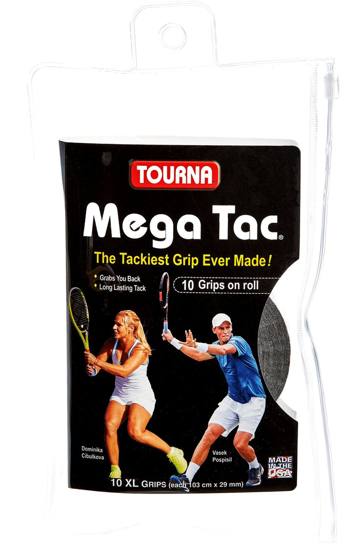Tourna Mega Tac Wet Feel 10-pack Overgrips Grips Tourna Black 