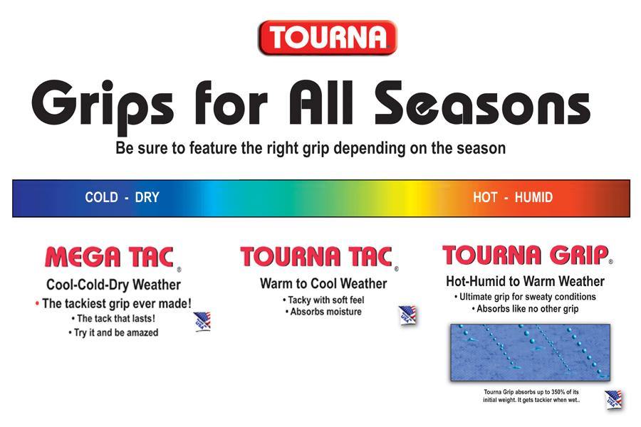 Tourna Mega Tac Wet Feel 3-pack Overgrips MT-W Grips Tourna 